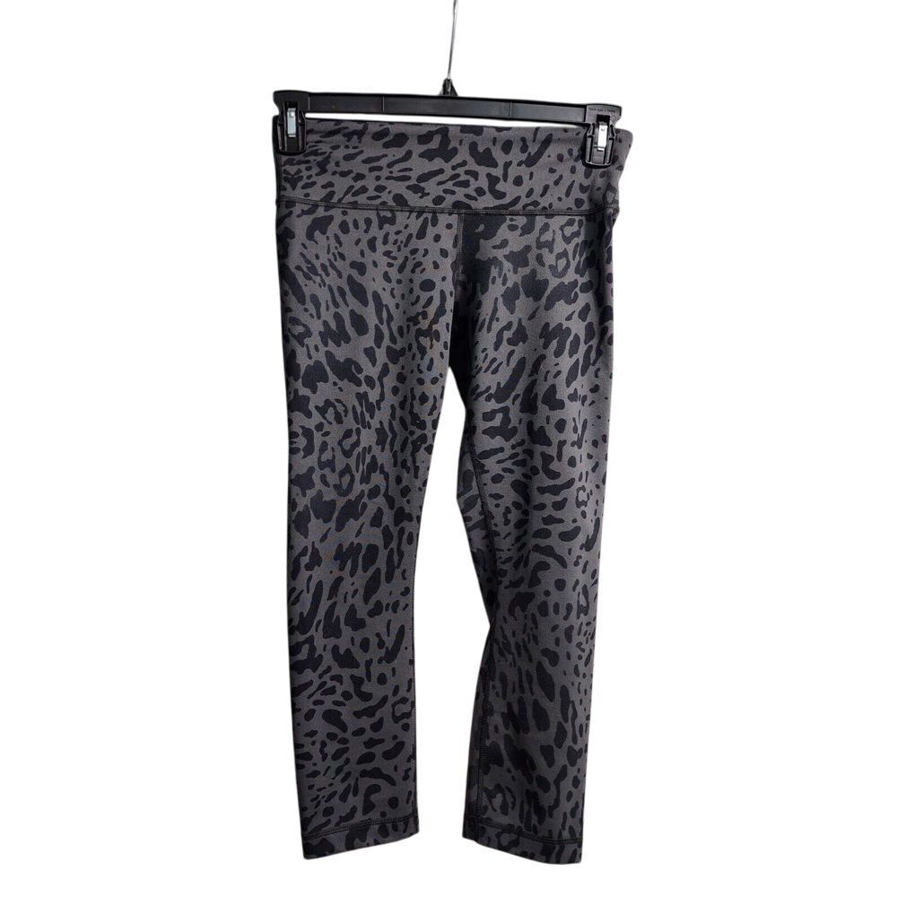 Lululemon Wunder‎ Under Women's Leggings 6 Black Leopard Print
